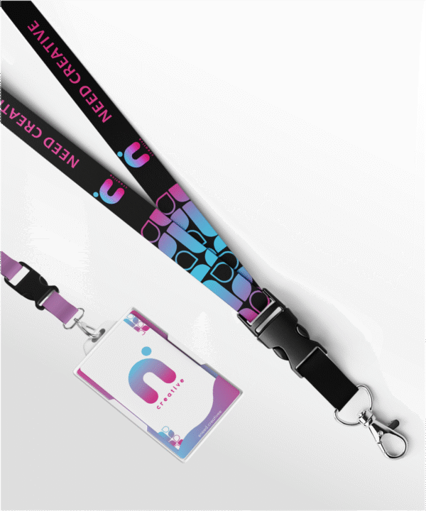 PowerClip Rectangleb5 Bundling Lanyard & ID Card Custom
