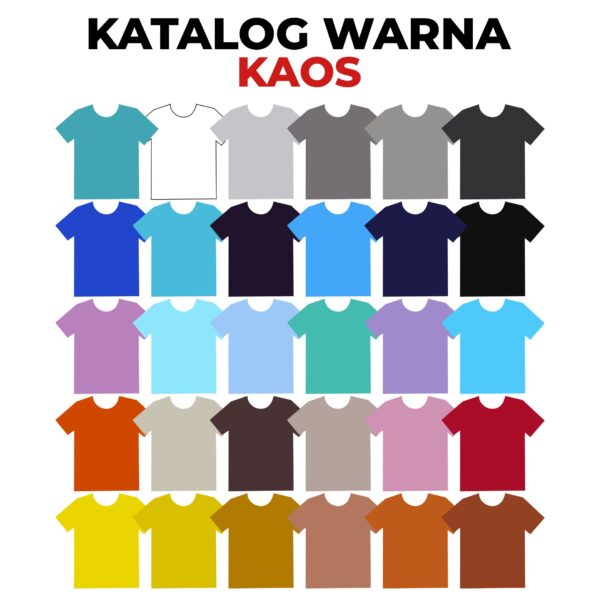 Katalog Warna Bundling Kaos & Lanyard ID Card Custom